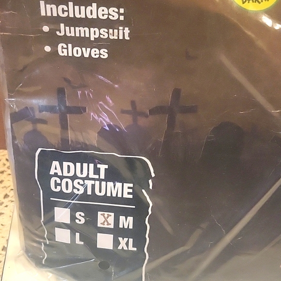 SALE!! Glow in the dark Adult Skelton costume M - Picture 3 of 5